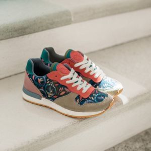 Inkkas, Passerine, Dames Sneaker, Suede, Natuurprint, EVA rubber zool, Maat 38