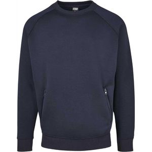 Urban Classics - Raglan Zip Pocket Crewneck sweater/trui - M - Blauw