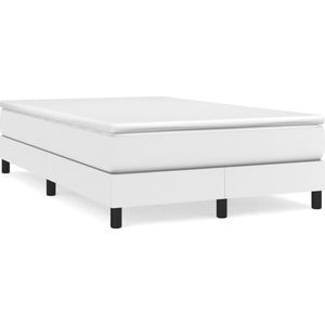 vidaXL - Bedframe - kunstleer - wit - 120x200 - cm