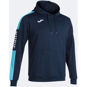 Joma Championship IV Sweater Met Kap Heren - Marine / Fluor Turquoise | Maat: XL