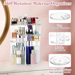 Make-up Cosmetische Organisator, 360° Roterende Schoonheidsorganisator, Multifunctionele Cosmetische Opslag voor Dressoir, Kaptafel, Badkamer en Slaapkamer