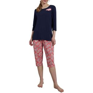 Götzburg Pyjama 3/4 broek - 425 Blue/Pink - maat 46 (46) - Dames Volwassenen - 100% katoen- 250149-4009-425-46