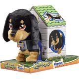 Animagic Waggles Knuffel Hond - Zwart - Interactieve Knuffel - Wandel en communiceer met Waggles