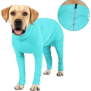 Medisch Bodysuit Maat 2XL - Operatie jumpsuit - Operatiepak voor de hond Turquoise