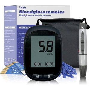 Capsy Glucosemeter Alles-in-Één Set - Bloedsuikermeter - Diabetes Meter