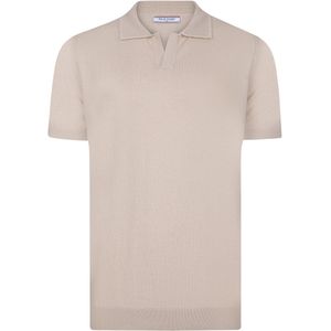 Felix Hardy Tricot Polo Shirt Korte Mouwen Heren Beige - S