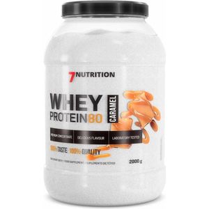 7Nutrition Whey Protein 80 - Protein poeder zonder toegevoegd suiker - Eiwitshake - 2000g - 57 servings - Caramel