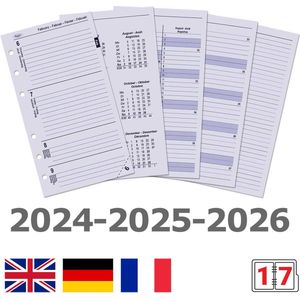 Kalpa 6216-24-25-26 Personal Agenda Planner Vulling Papier NL DE FR 2024 2025 2026