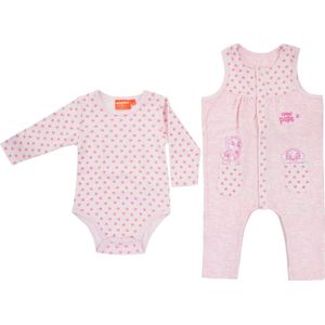 Paw Patrol 2-delige set - Romper+Salopette - Katoen - Roze - Maat 80 (18 maanden)