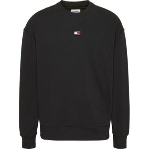 Tommy Jeans - Heren Sweaters Relax Badge Crew Sweater - Zwart - Maat L