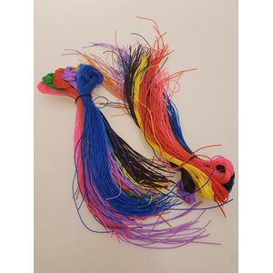 Scoubidou draden touwtjes - 400 stuks van 80 cm - 5 kleuren
