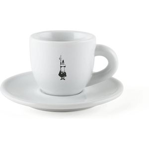 Bialetti espressokop en schotel - porselein