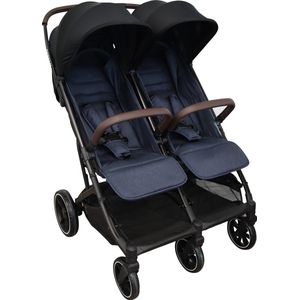 Deryan Luxe Rolo X2 XL Dubbele Buggy - Duo Buggy - Donkerblauw