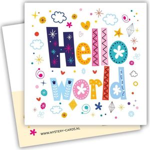 Mystery Card Hello World - (Hallo wereld) - Kaart met geheime boodschap