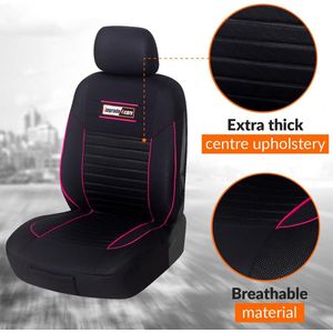 Autostoel-Hoezen Voorstoelen Universeel Zwart Rood | Universele Autostoel-Hoes voor Bestuurdersstoel en Passagier | Auto Accessoires Interieur