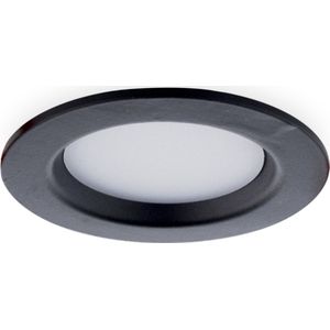 Groenovatie LED Paneel Plafondlamp 9W - Rond - ⌀ 12 cm - Warm Wit - Inbouw - Zwart