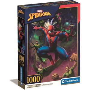 Clementoni - Puzzel 1000 Stukjes High Quality Collection Marvel Spiderman, Puzzel Voor Volwassenen en Kinderen, 14-99 jaar, 39768