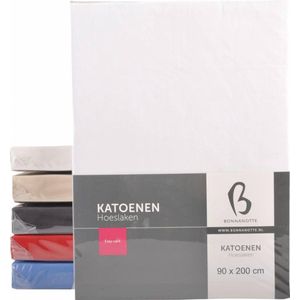 Bonnanotte Hoeslaken Katoen - Off White 180x200