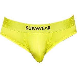 SUPAWEAR Neon Brief Cyber Lime - MAAT L - Heren Ondergoed - Slip voor Man - Mannen Brief