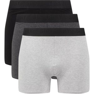 Superdry Onderbroek 3-Pack Heren - Zwart / Grijs - Maat S