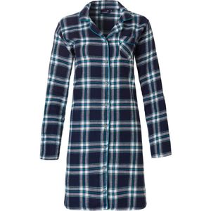 Rebelle dames nachthemd Flanel L/M - 90CM- Blue Square  - 48