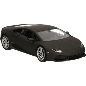 Welly modelauto/speelgoedauto Lamborghini Huracan - matzwart - schaal 1:24/19 x 8 x 5 cm