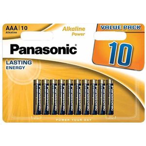 10 x AAA Alkaline Batterijen - Panasonic 1.5V LR03 R03