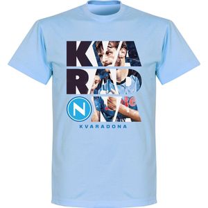Kvaradona Napoli T-shirt - Lichtblauw - S