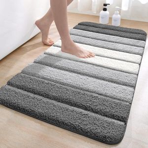 60 x 110 cm Antislip Absorberend Water Machinewasbare Microvezel Badmat voor de Badkamer - Grijs