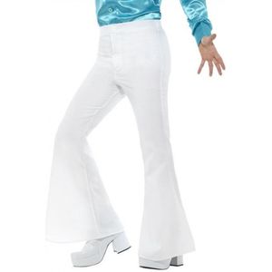 SMIFFYS - Witte disco broek voor heren - XL - Volwassenen kostuums