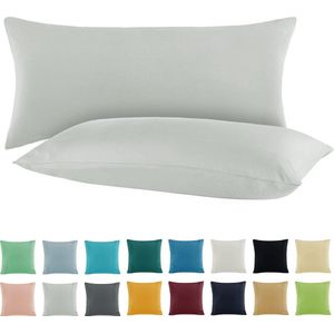 Goodivery ® Katoenen Kussenslopen Dubbelset met Ritssluiting in Diverse Kleuren en Maten