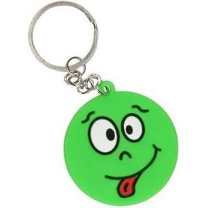 Lg-imports Sleutelhanger Emoji Groen 4,5 Cm