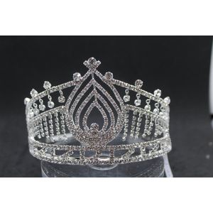 Mooie tiara, kroon, bruid, prinses, haaraccessoire, luxe diadeem, Haarpin, bloemen, haarpin, strass, koningin
