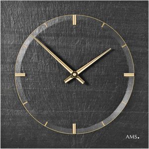 AMS Wandklok Leisteen - Aluminium 9516