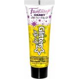 Paintglow Chunky glittergel voor lichaam en gezicht - goudgeel - 12 ml - Glitter schmink