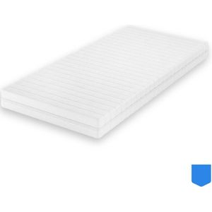 EFKO - Comfortschuim Matras 90 x 200 cm - 1 persoons - Luxe Matrashoes met Rits wasbaar - Logeermatrassen - kindermatras