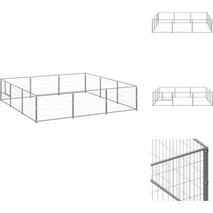 vidaXL Hondenkennel Grote Buitenren - 300 x 300 x 70 cm - Stevige Staalconstructie - Kennel