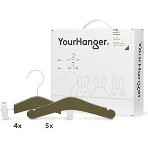 YourHanger baby kledinghangers hanger box groene - 9 stuks