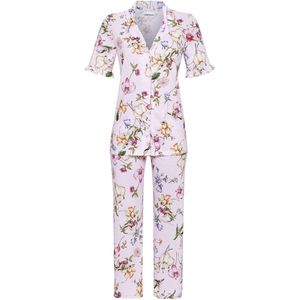 Klassieke bloemen doorknooppyjama roze