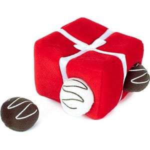 ZippyPaws - Box of Chocolates - ZP711 - Zippy Burrow - Burrows - Hondenspeelgoed - Honden speelgoed - Speelgoed hond - Piepspeelgoed - Pluche speelgoed - Valentijn - Kerst - Kado - Speelgoed voor dieren