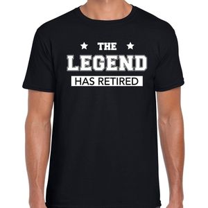 The legend has retired t-shirt zwart voor heren - cadeau / kado shirt voor gepensioneerden / met pensioen VUT M