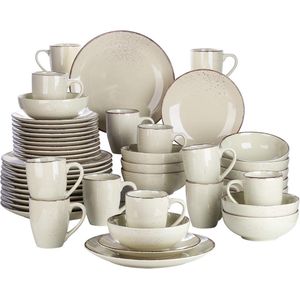PolderGoods - Serviesset -48-delige Diner Service Set voor 8 - Steengoed Vintage