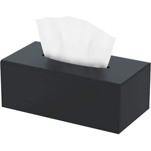 Cosmeticadoekendoos 250 x 130 x 90 cm acryl tissuebox - magnetische afdekking - eetkamer badkamer - zwart