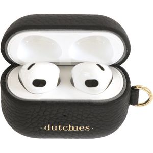 Dutchies Leather Case voor de Apple AirPods 1 / 2 - Black
