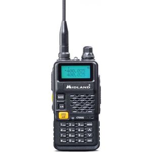 Midland CT590 S twee-weg radio 128 kanalen VHF 114 - 146/ UHF 430 - 440 Zwart