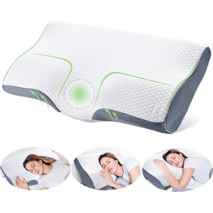 Solacis Hoofdkussen Nekklachten - Hoofdkussen - Hoofdkussen Nekpijn - Hoofdkussen Neksteun - Must have voor het slapen!