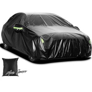 Mrs. Jones Autohoes waterdicht tegen zon sneeuw stof wind universele maat 44-18-16 m Hatchback 210T zwart .