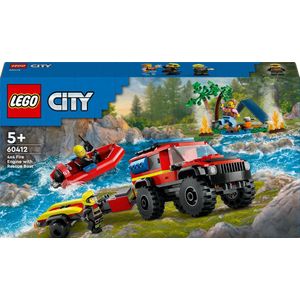 LEGO City 4x4 brandweerauto met reddingsboot - 60412