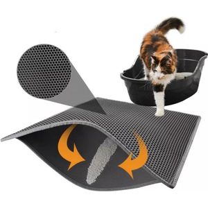 PetPlanetBe Grote waterdichte kattenbakmat - Schone kattenmat -Litter box mat - Cat accessories 50 *40 cm