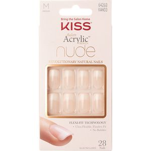 Kiss Plaknagels Acrylic French Nude Nails - Kunstnagels - Plaknagels Zelfklevende - Nepnagels - Cashmere